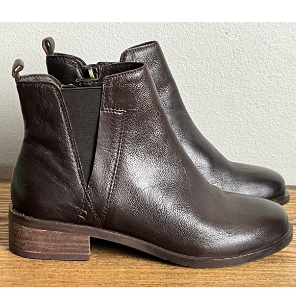 Salvia Rhonda Brown Leather Ankle Boots, New in Box - Picture 2 of 8